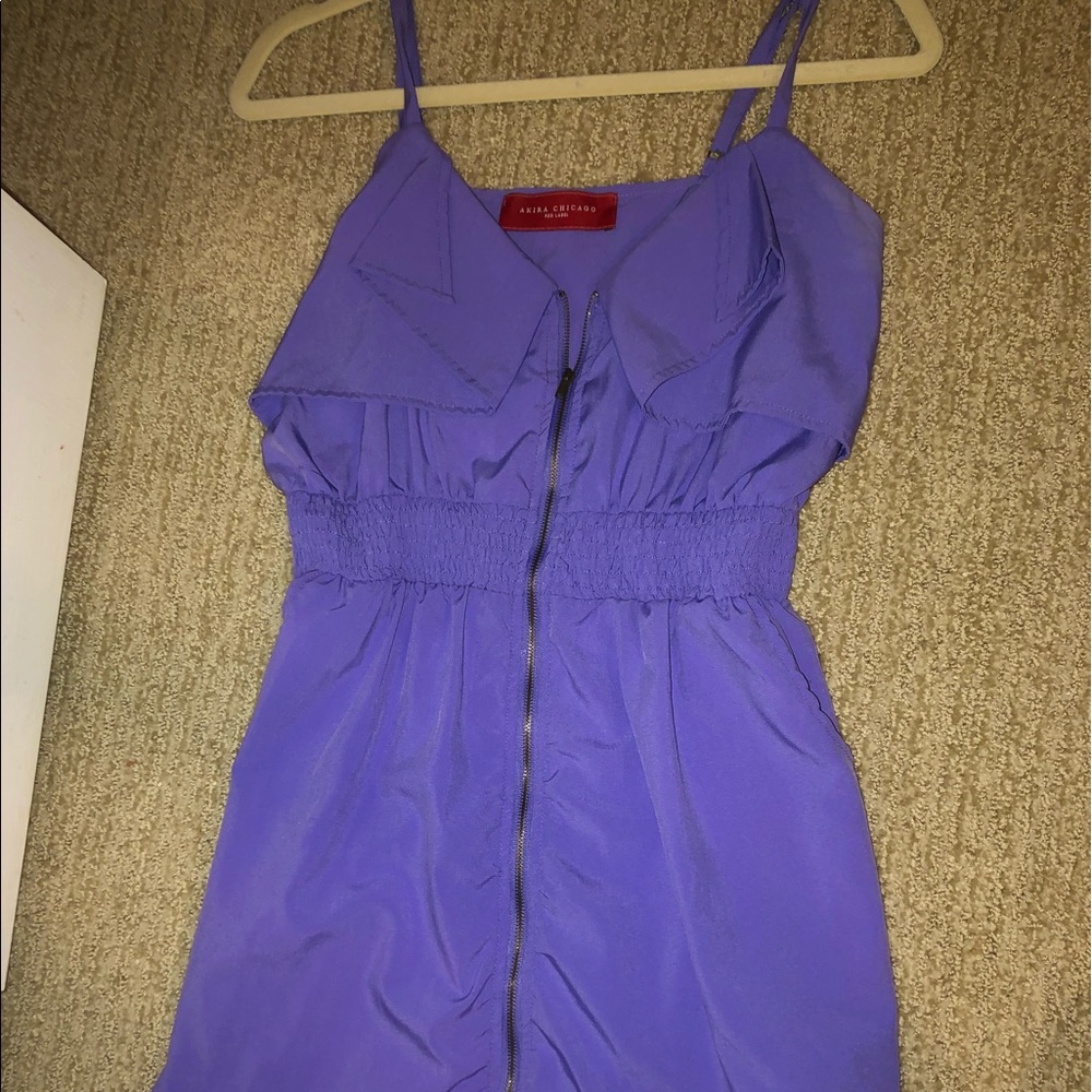 Akira Purple Zipped Dress